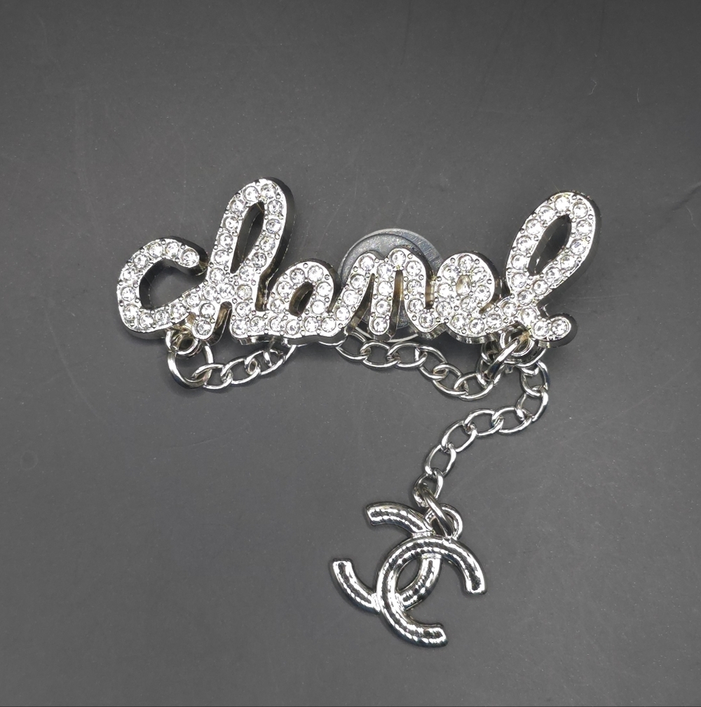 Silver CC Croc Charm